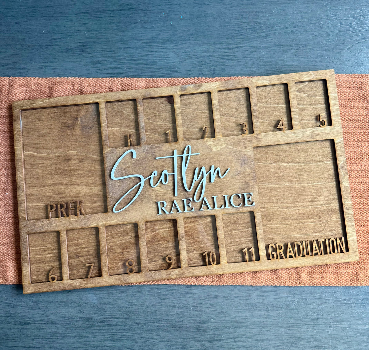 Pre-K to Senior Picture Frame, Personalized School Years Photo Frame, Graduation Keepsake, Kids Photo Frame