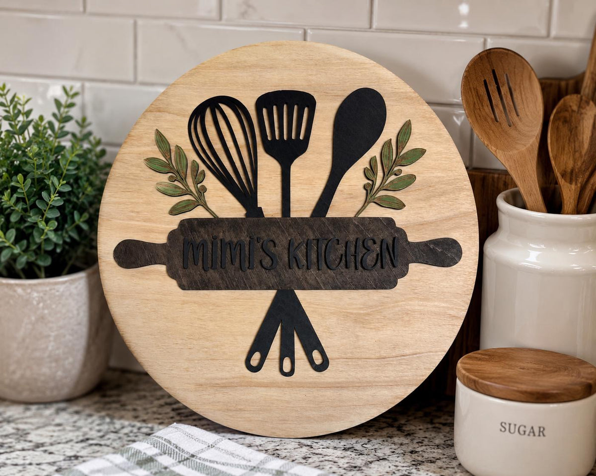 Personalized Kitchen Sign | Custom Mama’s Kitchen Decor | Farmhouse Wall Art