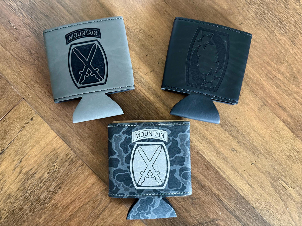 Personalized Leather Can Sleeve | Slim/Regular Can Duster | Groomsman Proposal | Custom Can Cooler