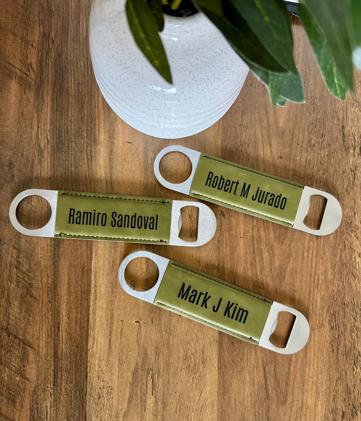 Personalized Leather Bottle Opener | Custom Engraved Beer Opener | Father Day Gift | Groomsmen Proposal