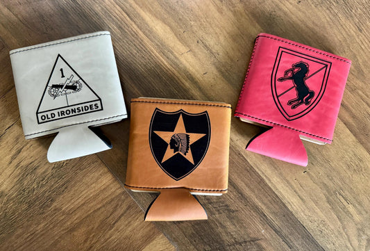 Personalized Leather Can Sleeve | Slim/Regular Can Duster | Groomsman Proposal | Custom Can Cooler