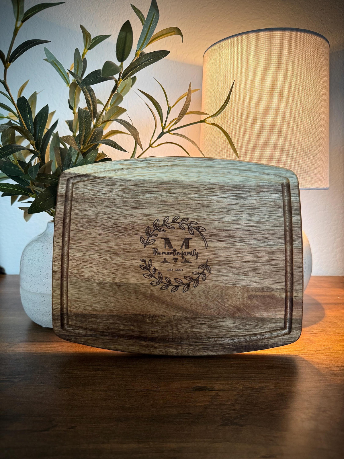 Personalized Charcuterie Board 8x10 | Custom Engraved Cutting Board | Family Name Kitchen Decor | Housewarming| Monogram
