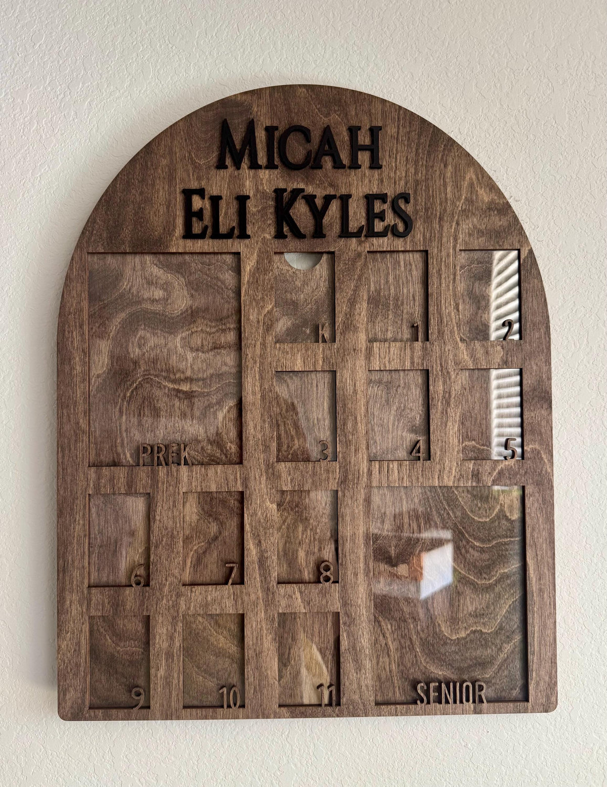 Personalized School Years Picture Frame, Pre-K to Senior photos, School Keepsake, Graduation Gift