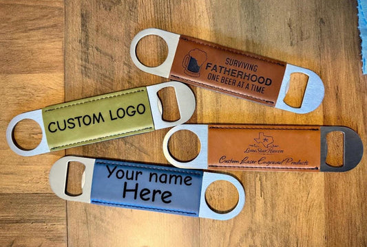 Personalized Leather Bottle Opener | Custom Engraved Beer Opener | Father Day Gift | Groomsmen Proposal