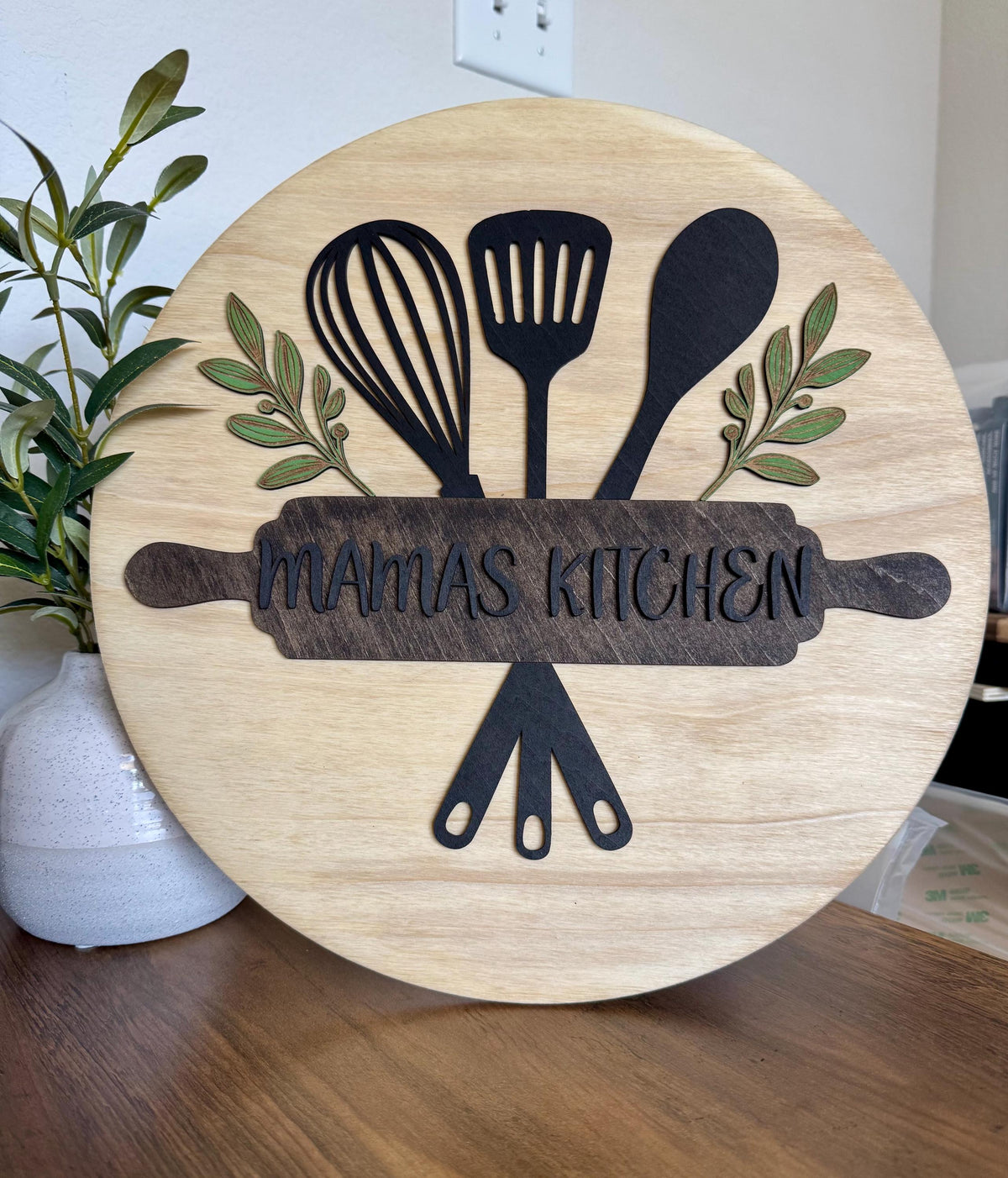 Personalized Kitchen Sign | Custom Mama’s Kitchen Decor | Farmhouse Wall Art