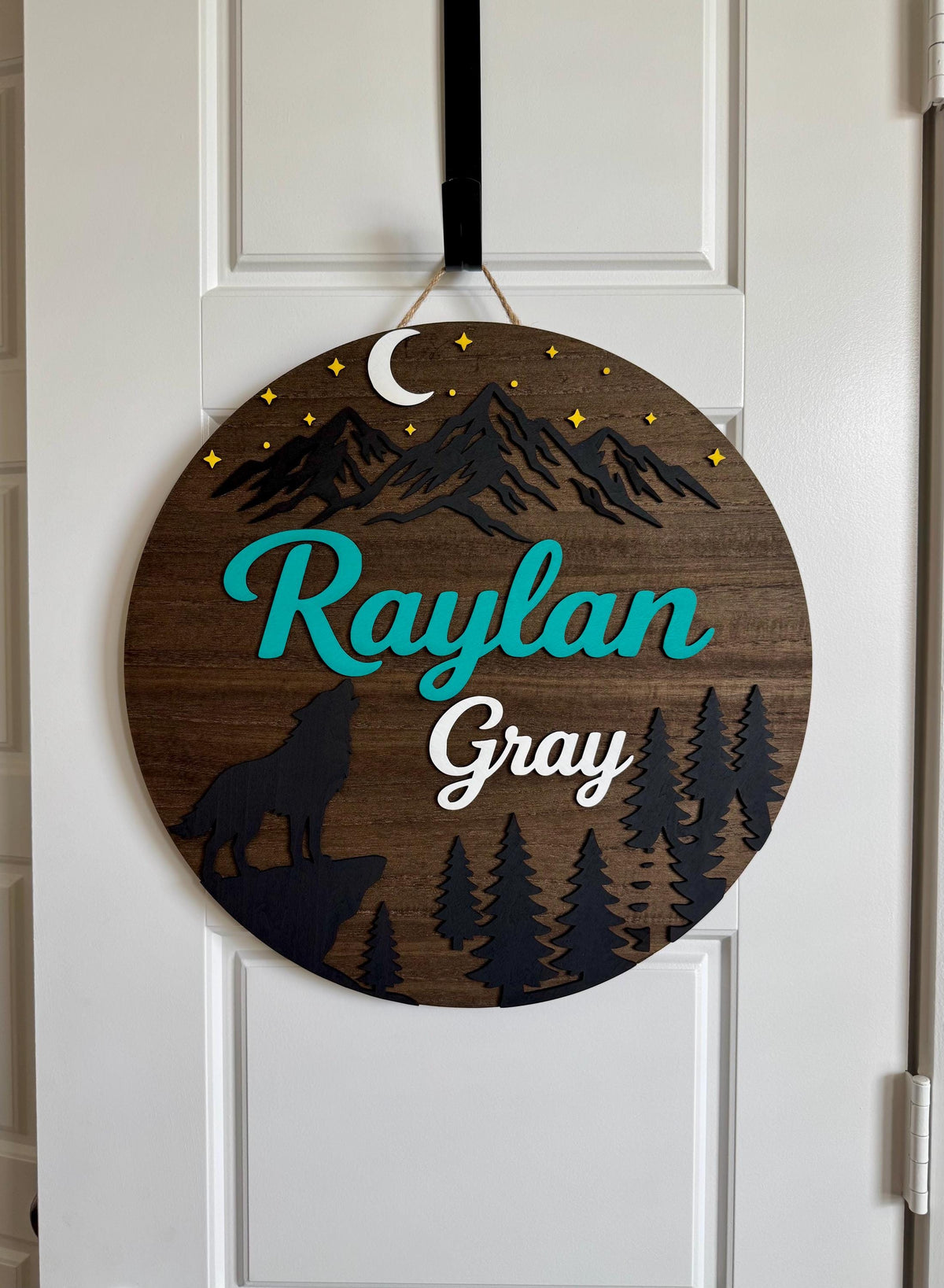 Custom Name Sign | Business/logo sign | Personalized Circle Plaque | Round Wooden Decor | Nursery Wall Art