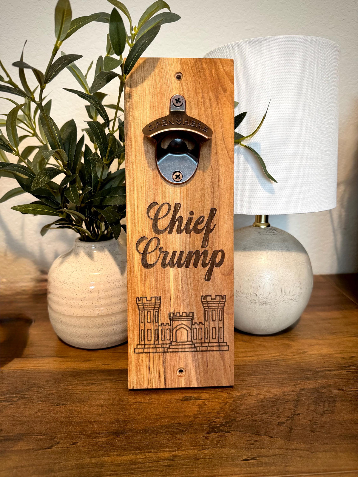 Custom Wall Mount Handmade Bottle Opener, Military Gift, Housewarming, Bar Accessories, wedding