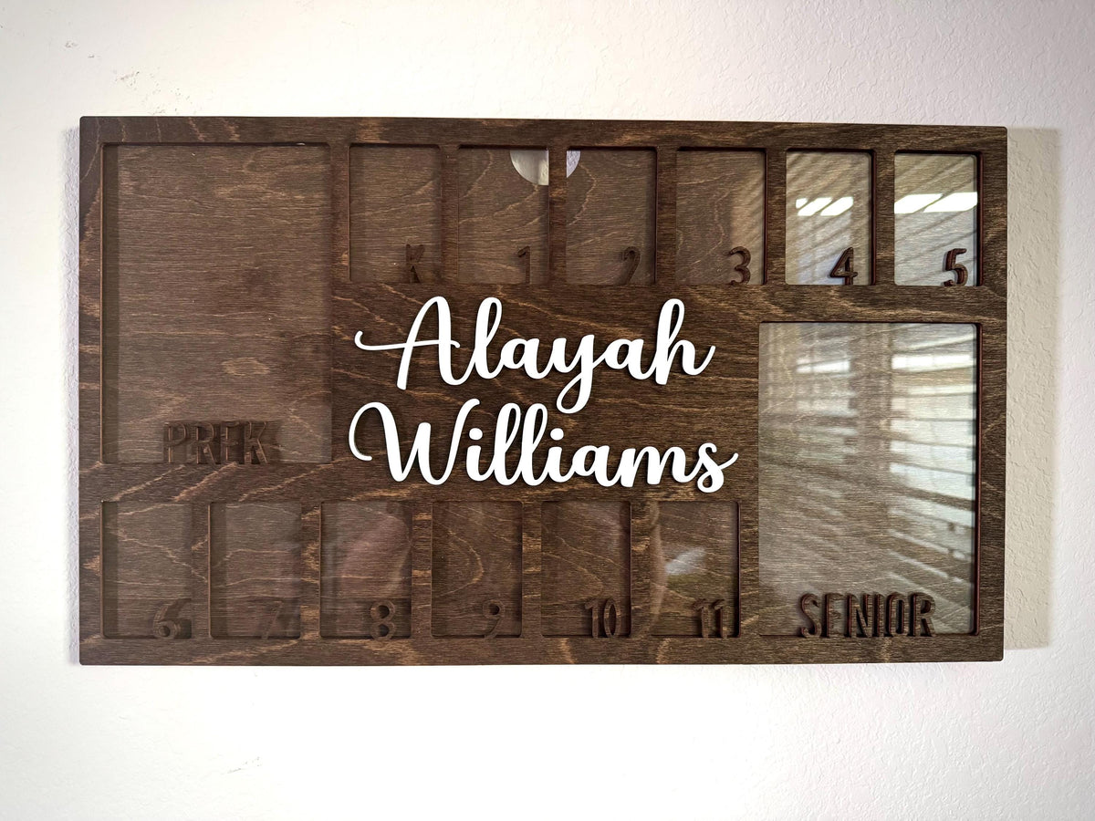 Pre-K to Senior Picture Frame, Personalized School Years Photo Frame, Graduation Keepsake, Kids Photo Frame