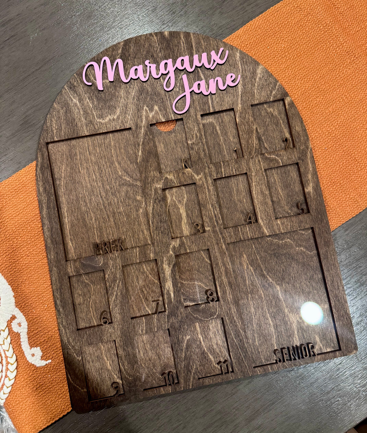 Personalized School Years Picture Frame, Pre-K to Senior photos, School Keepsake, Graduation Gift