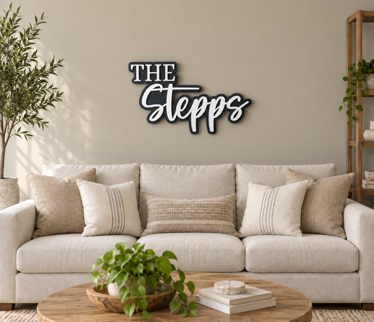 Custom Family Name Sign