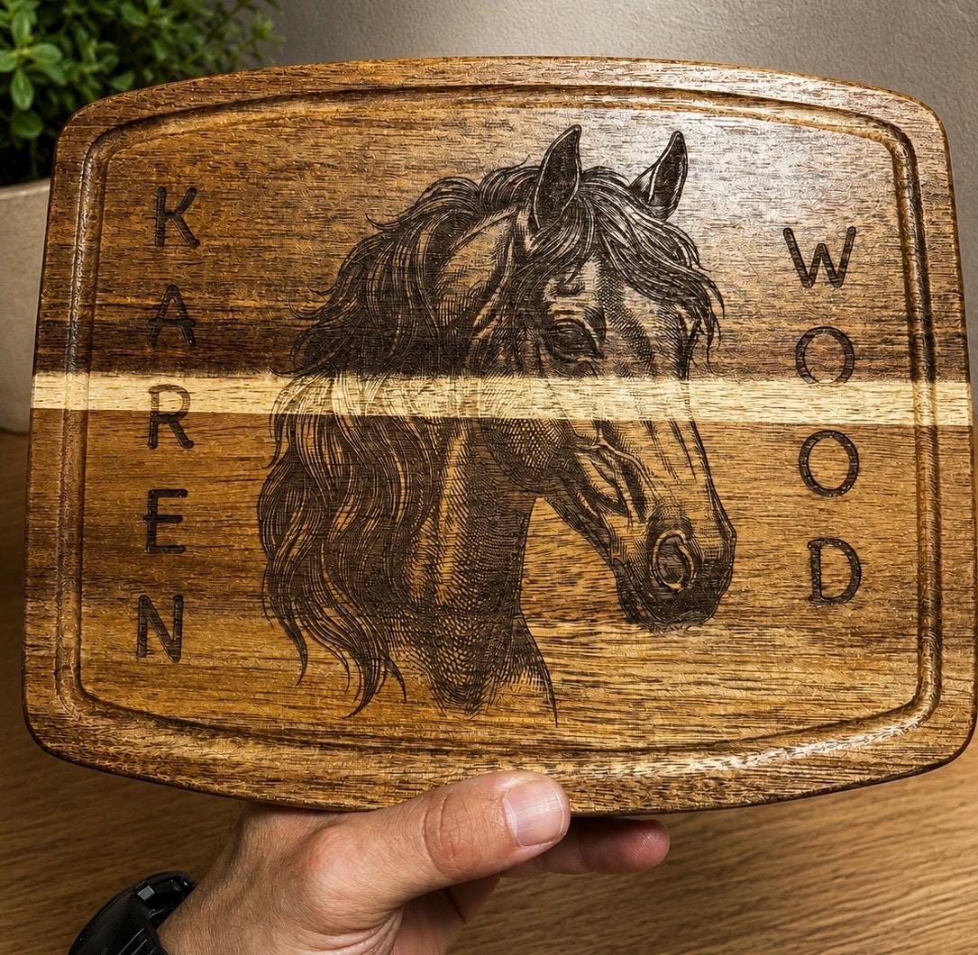 Personalized Charcuterie Board 8x10 | Custom Engraved Cutting Board | Family Name Kitchen Decor | Housewarming| Monogram