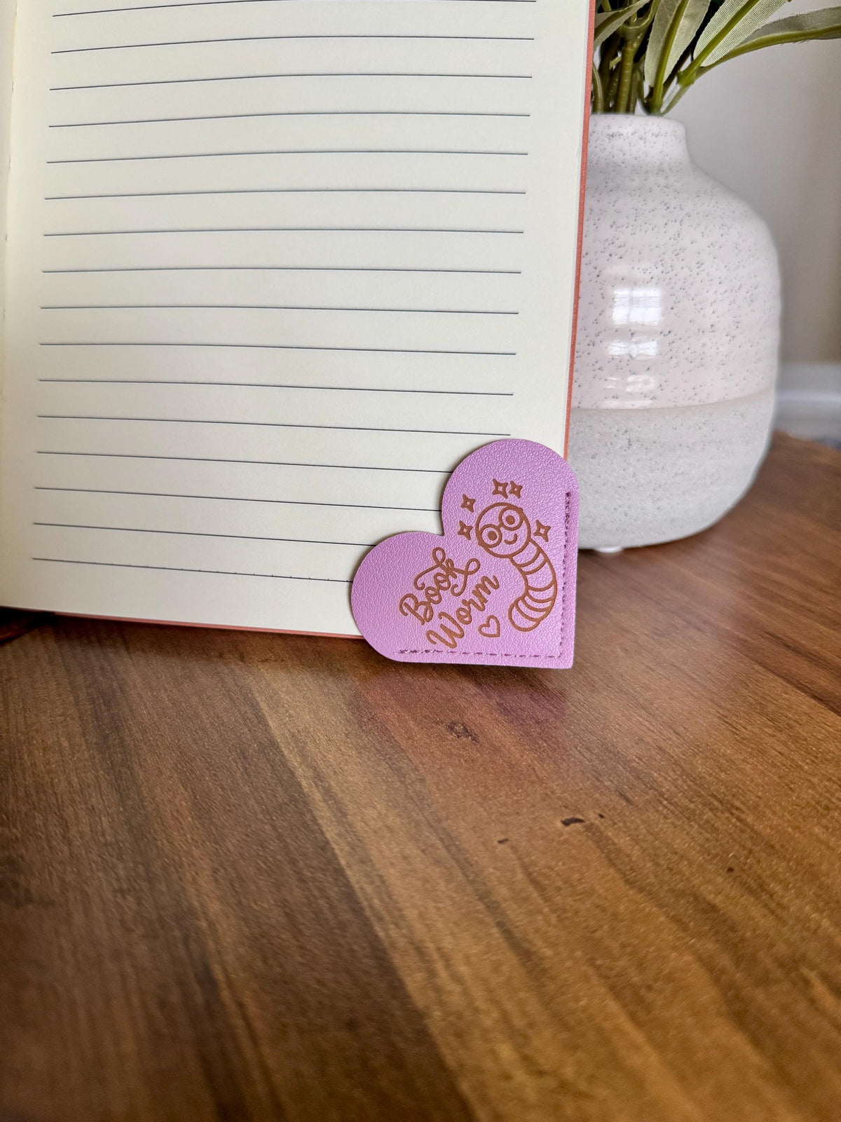 Personalized Heart Bookmarks | Custom Leather Bookmark | Book Lover Gift | Reader Accessory