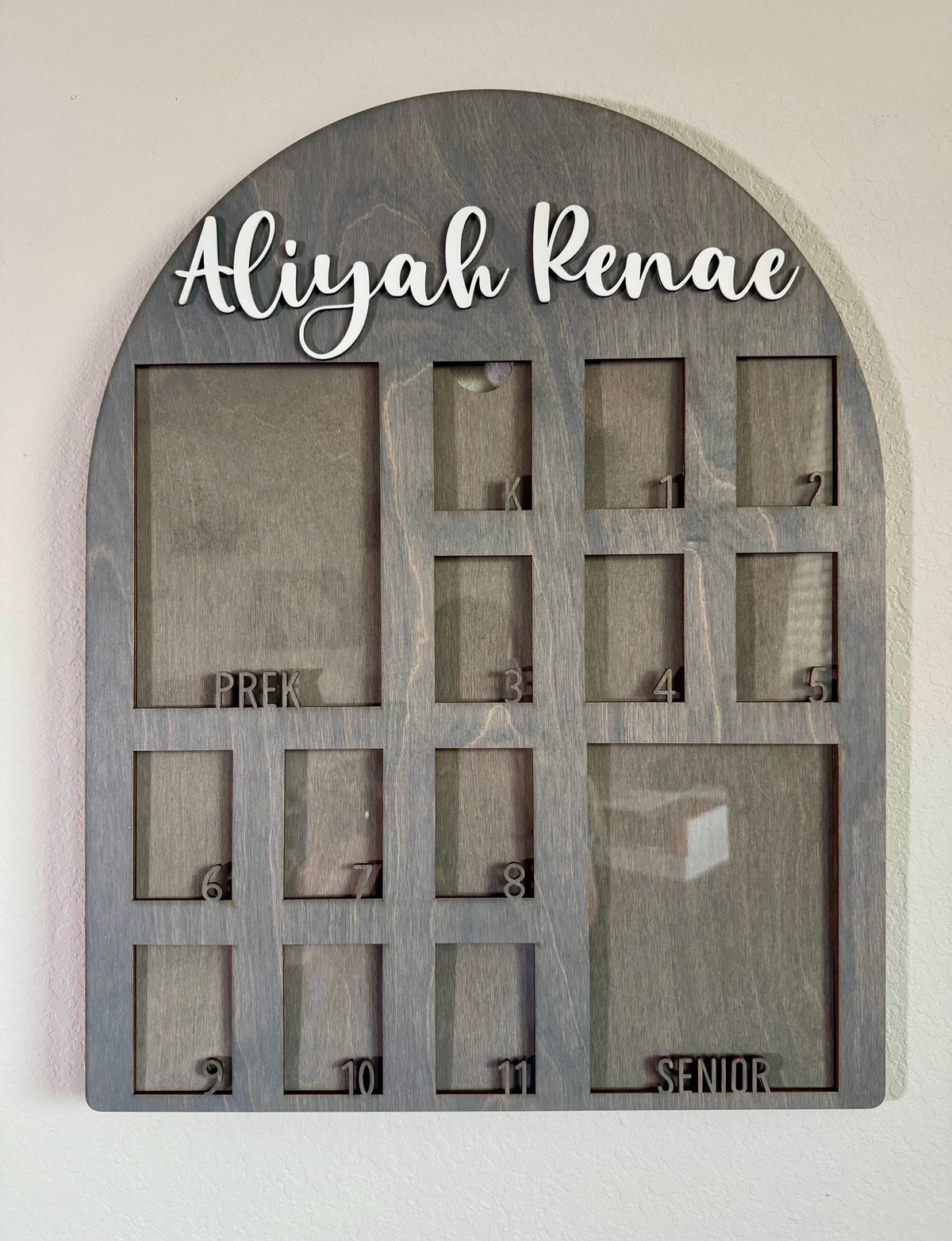 Personalized School Years Picture Frame, Pre-K to Senior photos, School Keepsake, Graduation Gift