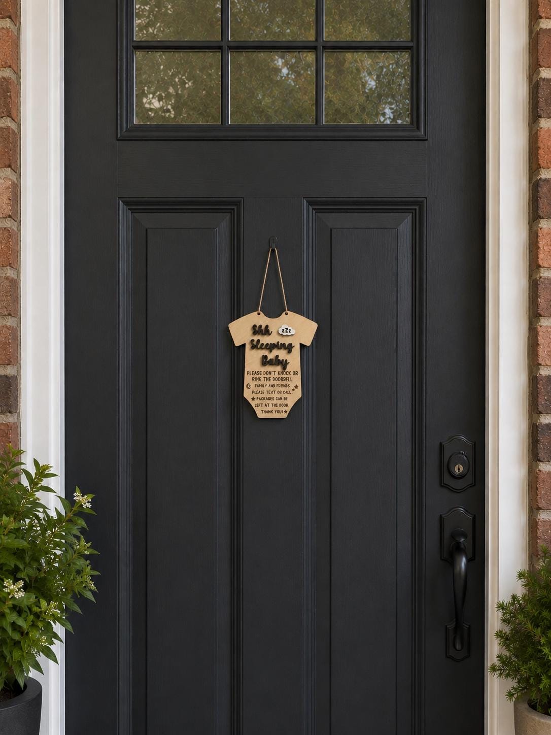 Baby Sleeping Sign | Don’t Knock Door Hanger | New Baby Decor