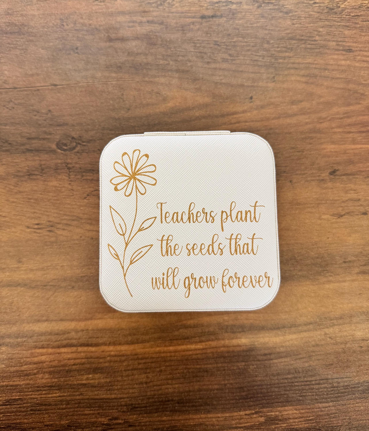 Personalized Travel Jewelry Case | Custom Name Box | Bridesmaid Gift | Flower Jewelry Organizer