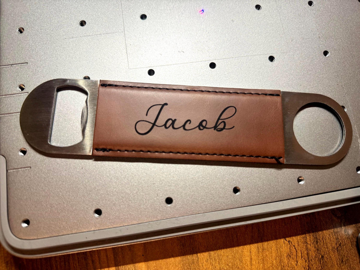Personalized Leather Bottle Opener | Custom Engraved Beer Opener | Father Day Gift | Groomsmen Proposal