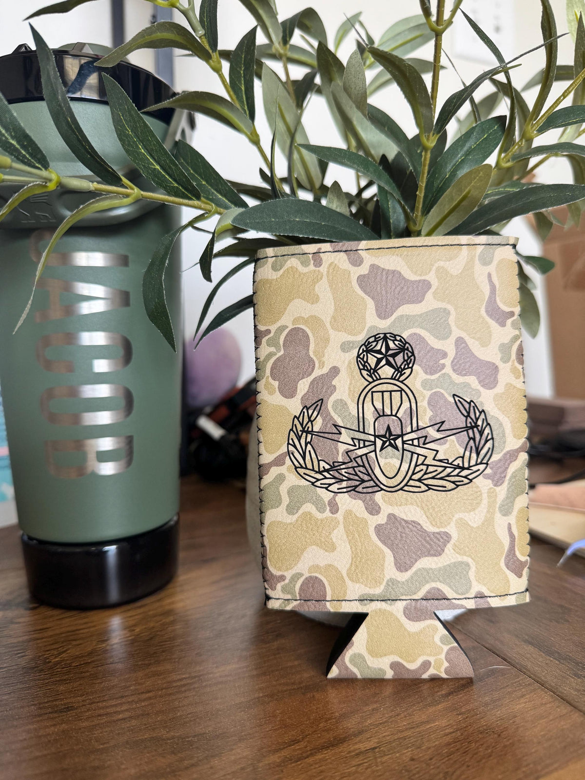 Personalized Leather Can Sleeve | Slim/Regular Can Duster | Groomsman Proposal | Custom Can Cooler