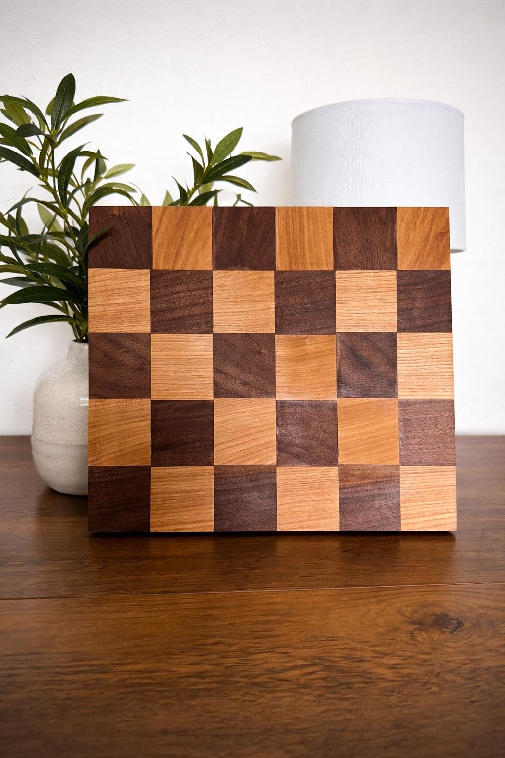Handmade Hardwood Cutting Board | Cherry Maple Walnut Padauk Purple Heart (9x12in) personalized
